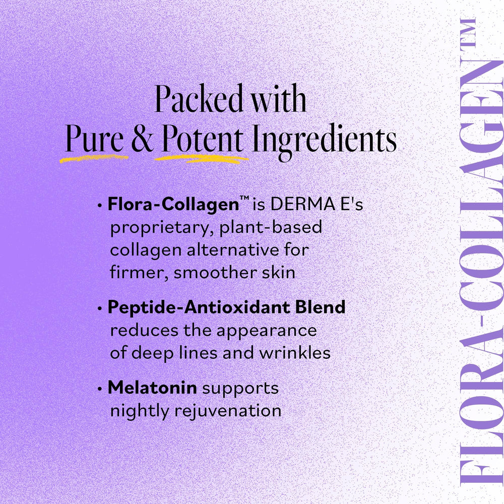 Ingrédients clés Pycnogenol et Flora-Collagen dans Derma E.