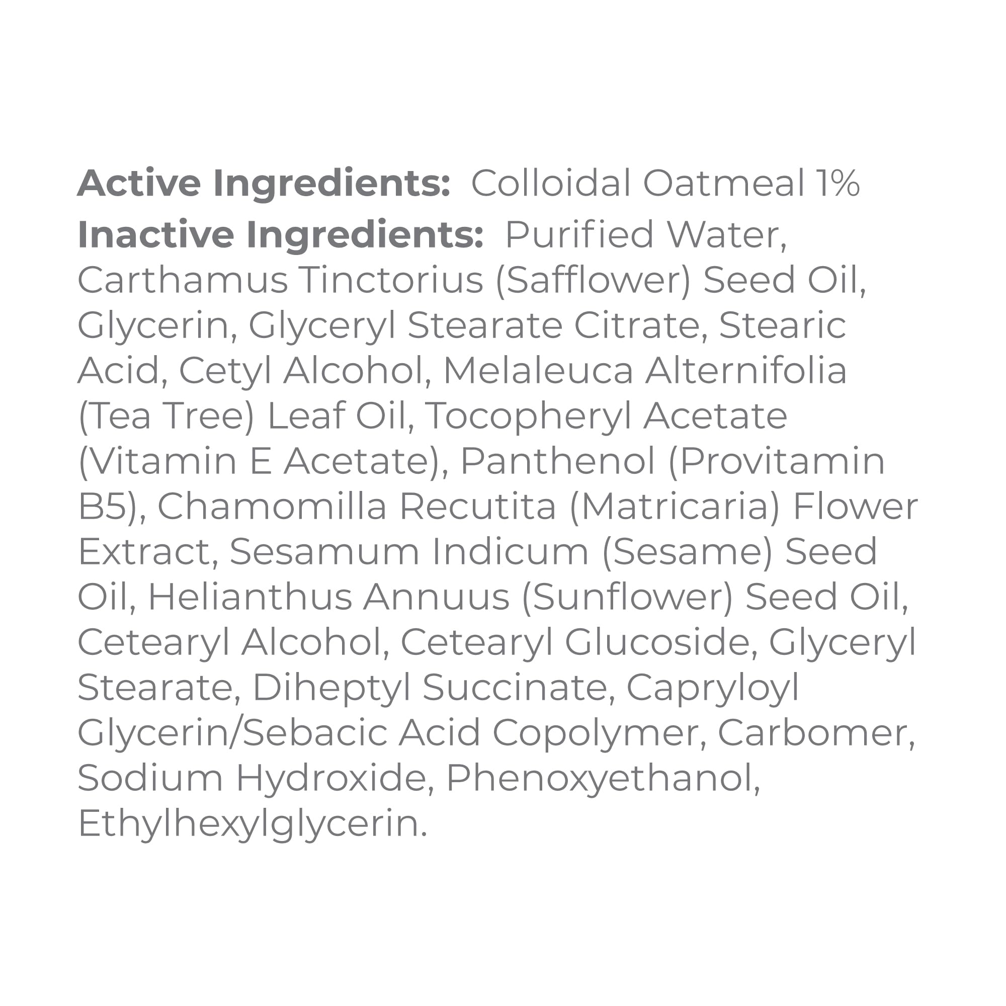Ingrédients naturels Derma E arbre-a-the camomille apaisants.