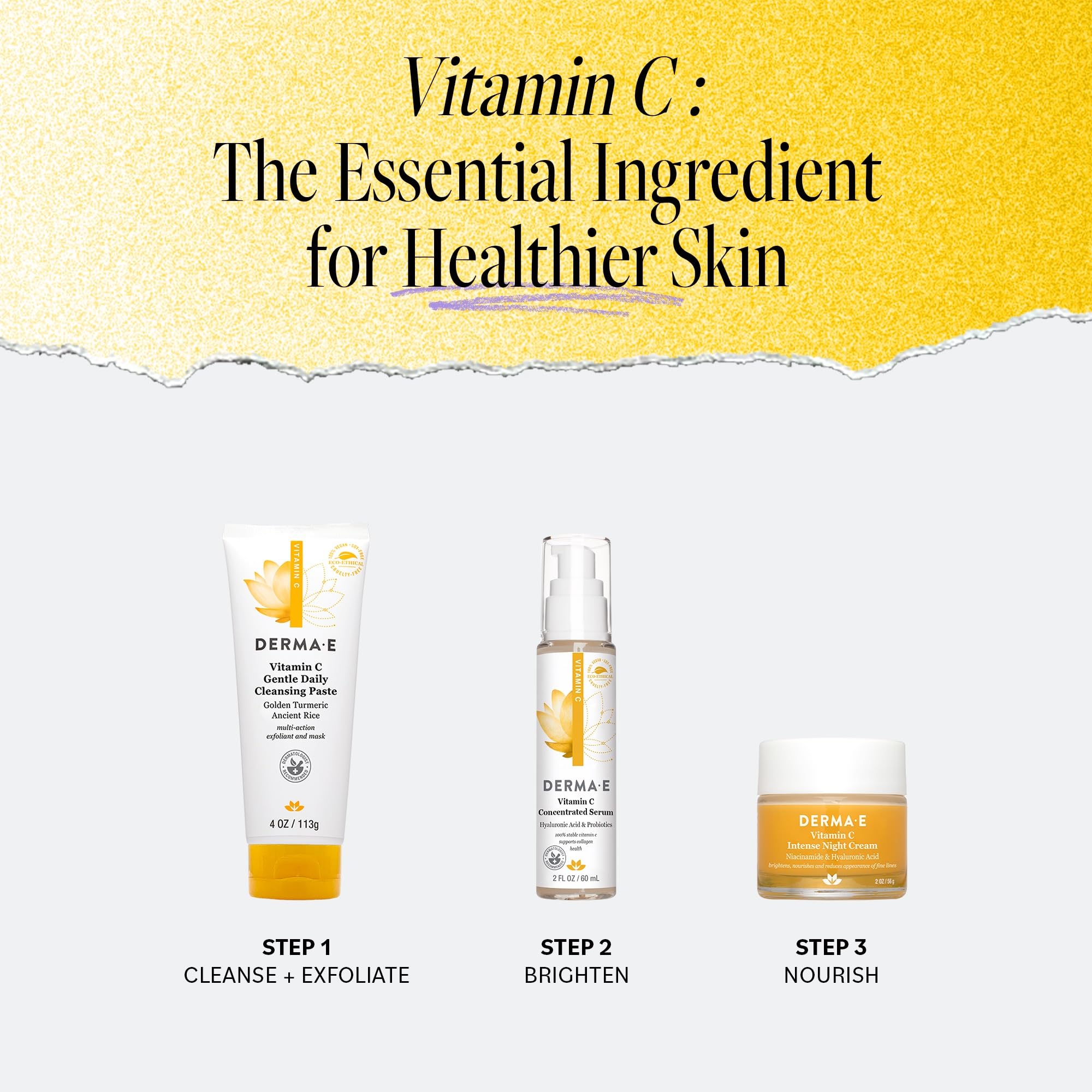 Derma E masque curcuma 5 minutes purifie et illumine le teint en douceur