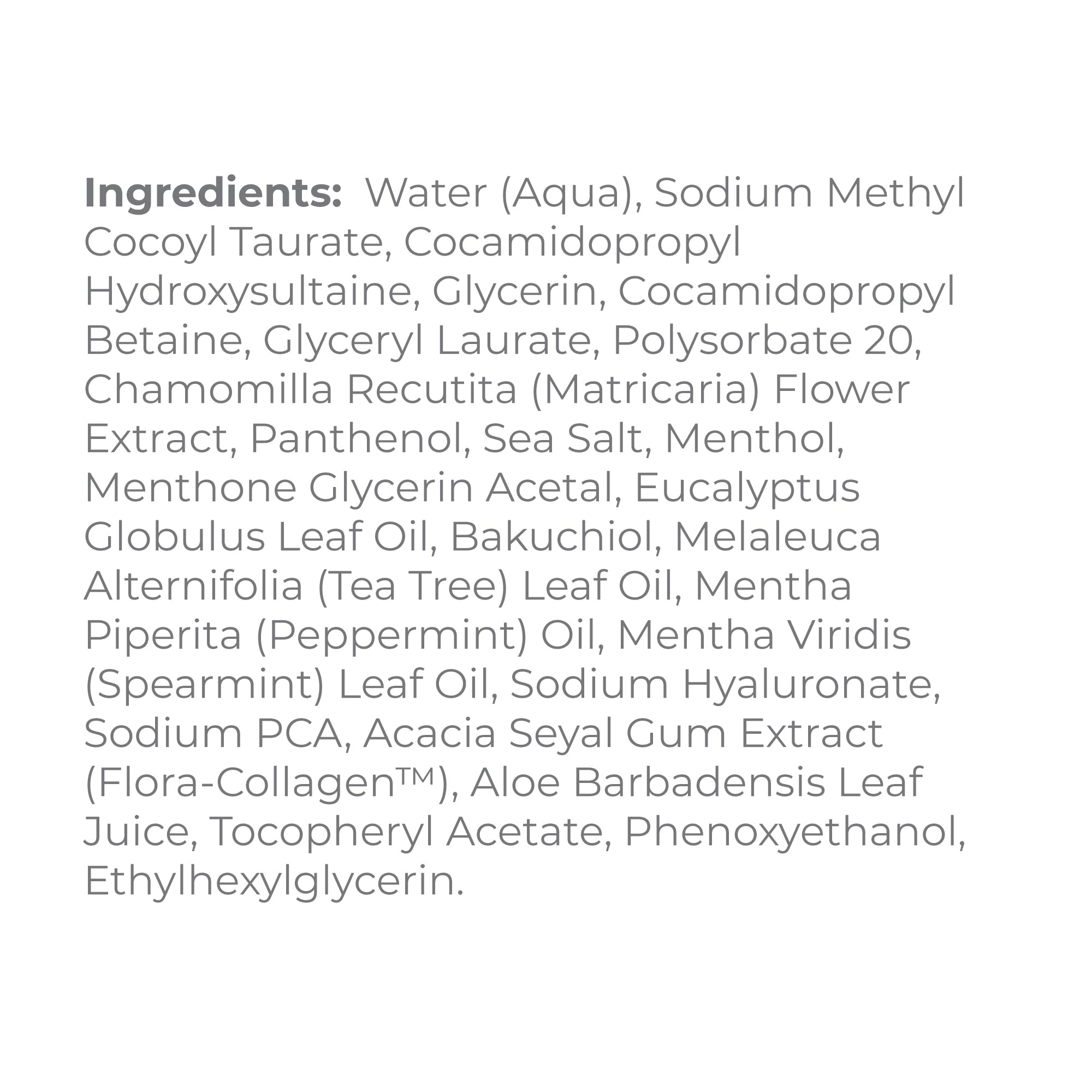 Melange d-herbes menthe Derma E pour une sensation fraiche.
