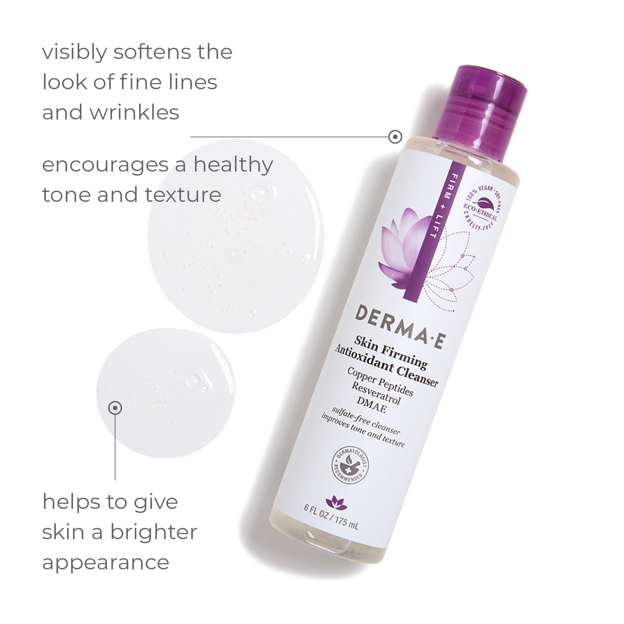 Derma E mousse-visage: mousse légère purifie sans dessécher.