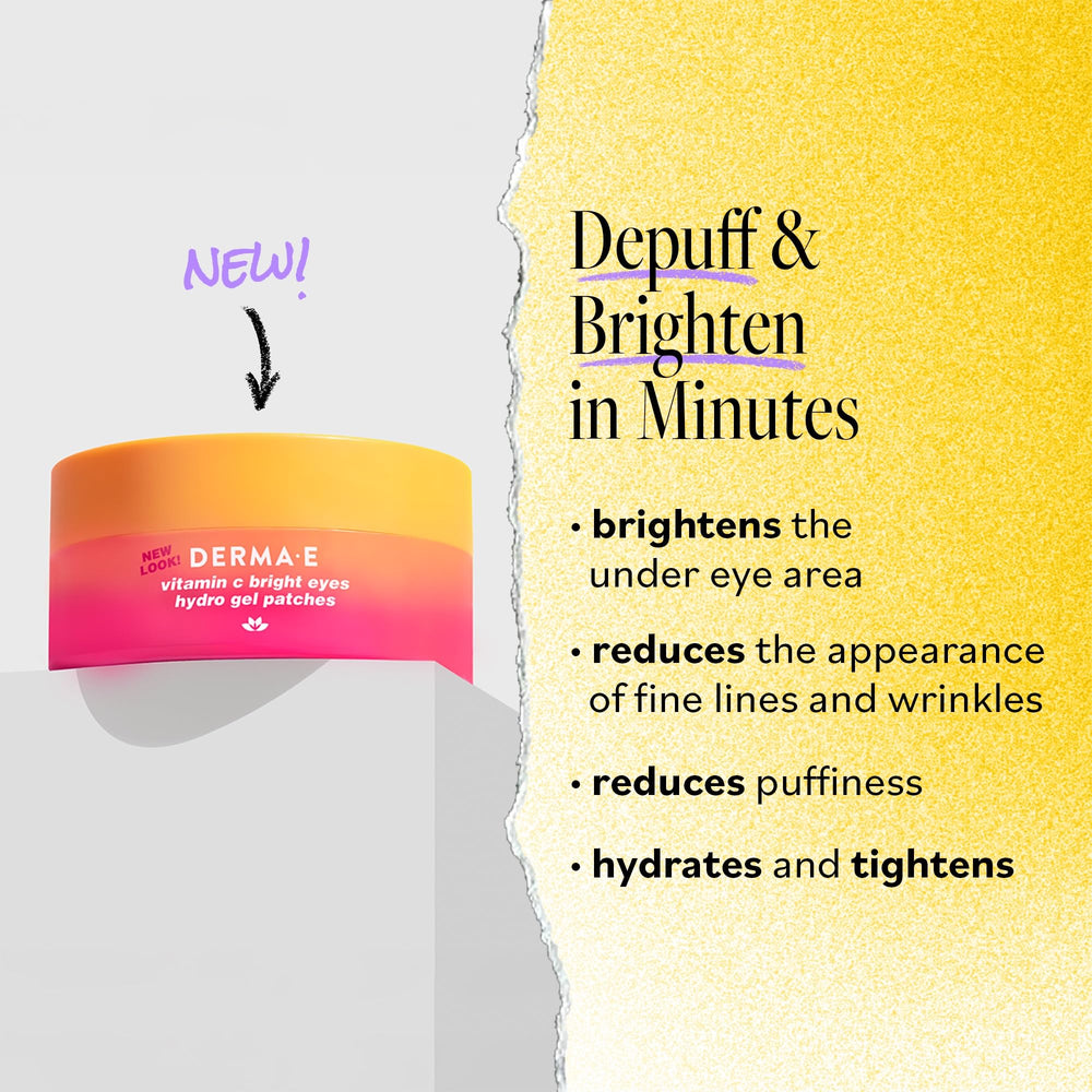 Patch hydrogel Derma E Yeux allantoïne apaisante et hydratante