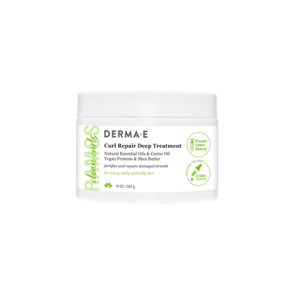 Derma E Ramos Curl Repair Deep Treatment, bouteille 10 oz, boucles nourries et definies.