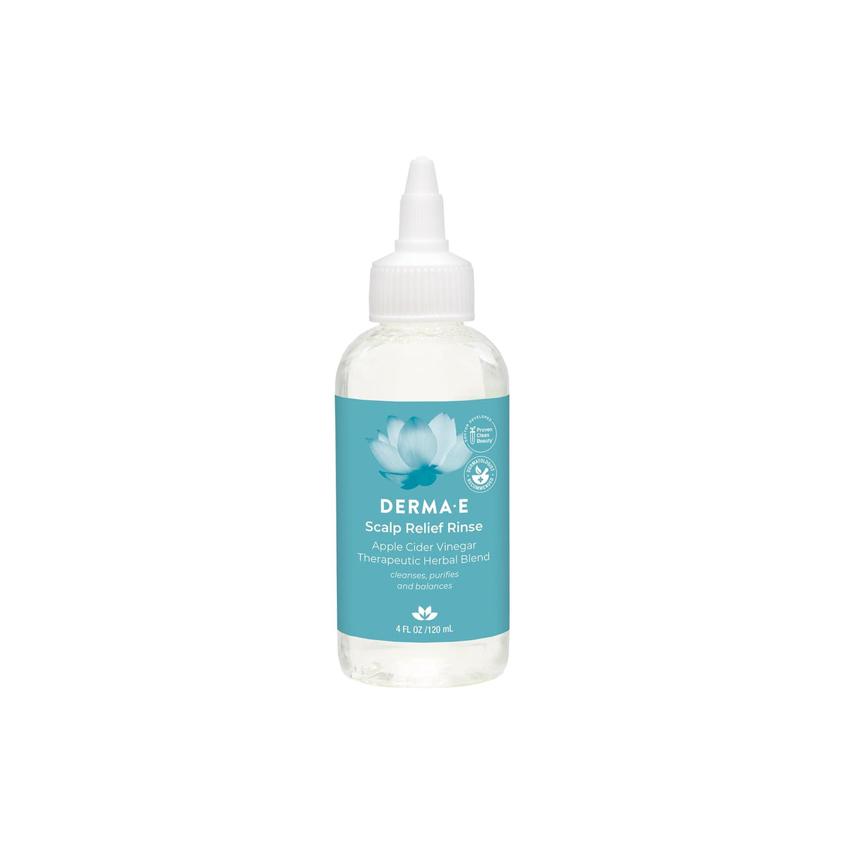 Rinçage exfoliant Derma-E pour cuir chevelu, nettoyage en douceur et fraîcheur.