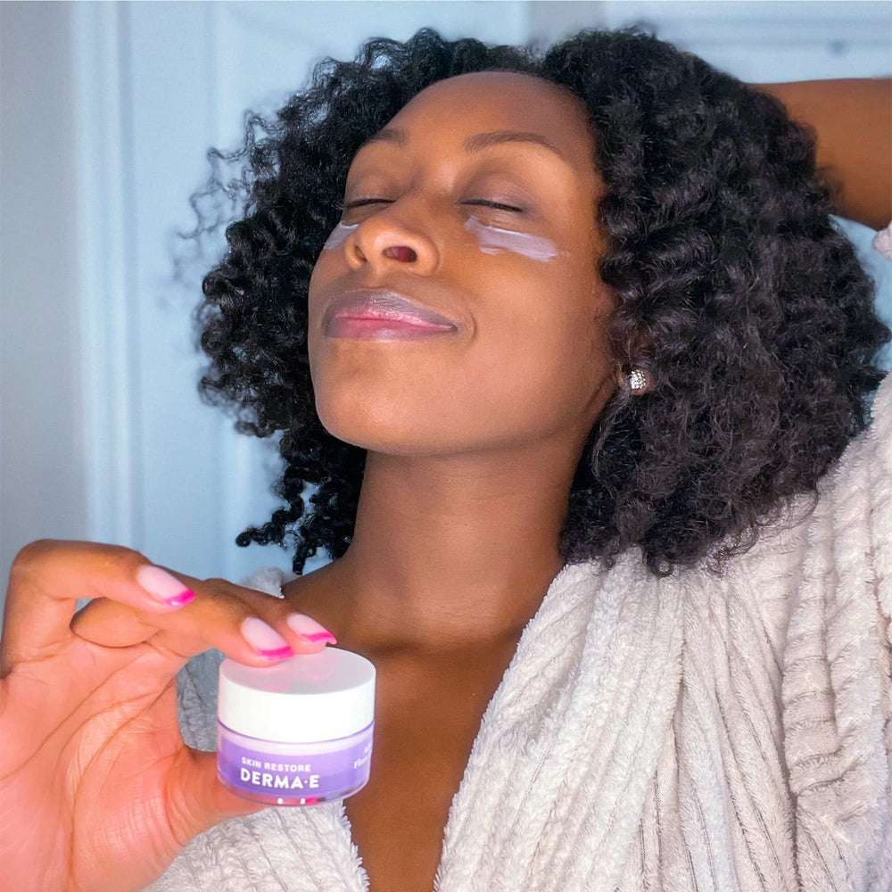 Derma E Routine Yeux, usage quotidien, sous maquillage possible.