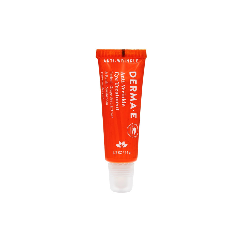 Derma E sérum anti-rides yeux flacon, absorption rapide.