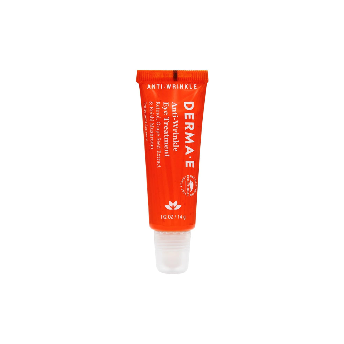 Derma E sérum anti-rides yeux flacon, absorption rapide.
