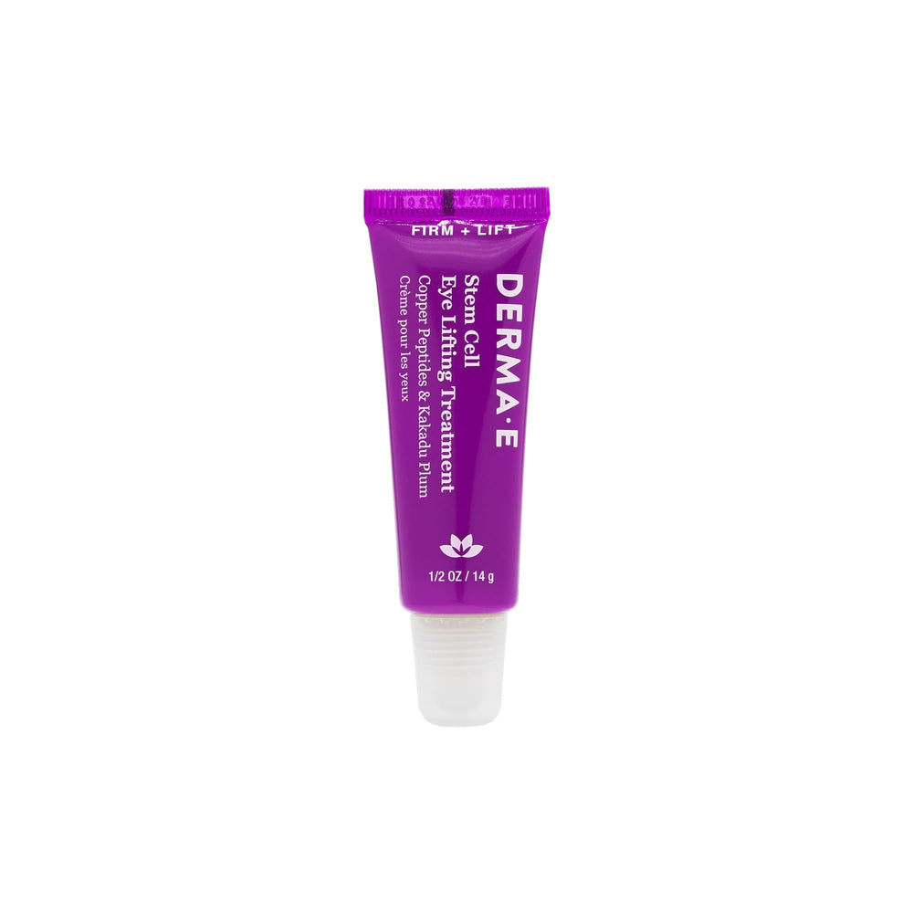 Derma E Stem Cell Lift Eye Treatment – bouteille démontrant l'hydratation du contour des yeux.
