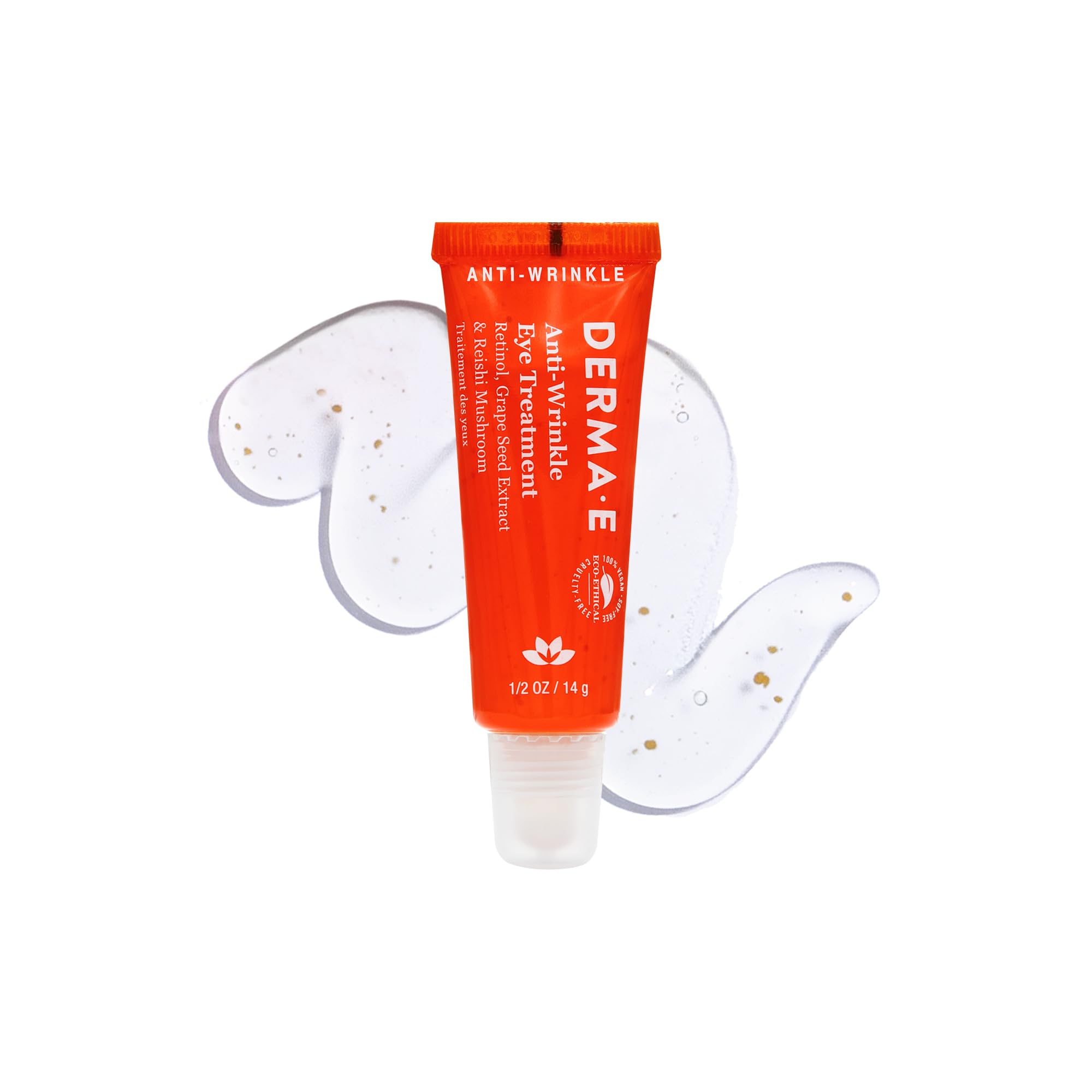Texture à absorption rapide Derma E pour les yeux avant maquillage.