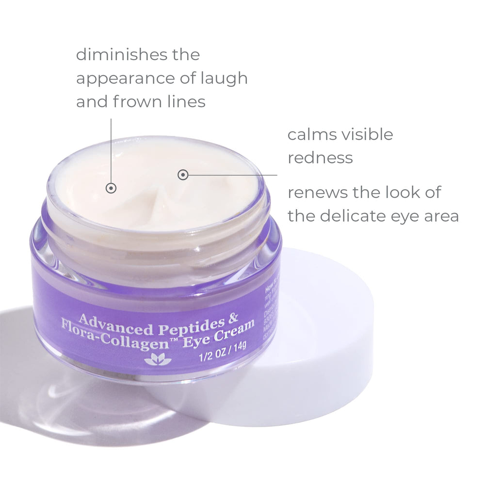 Derma E Crème Yeux, texture riche offrant confort et hydratation du contour.