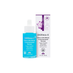 Sérum Derma E Ultra Lift dans sa bouteille, texture légère pour peau tonifiée