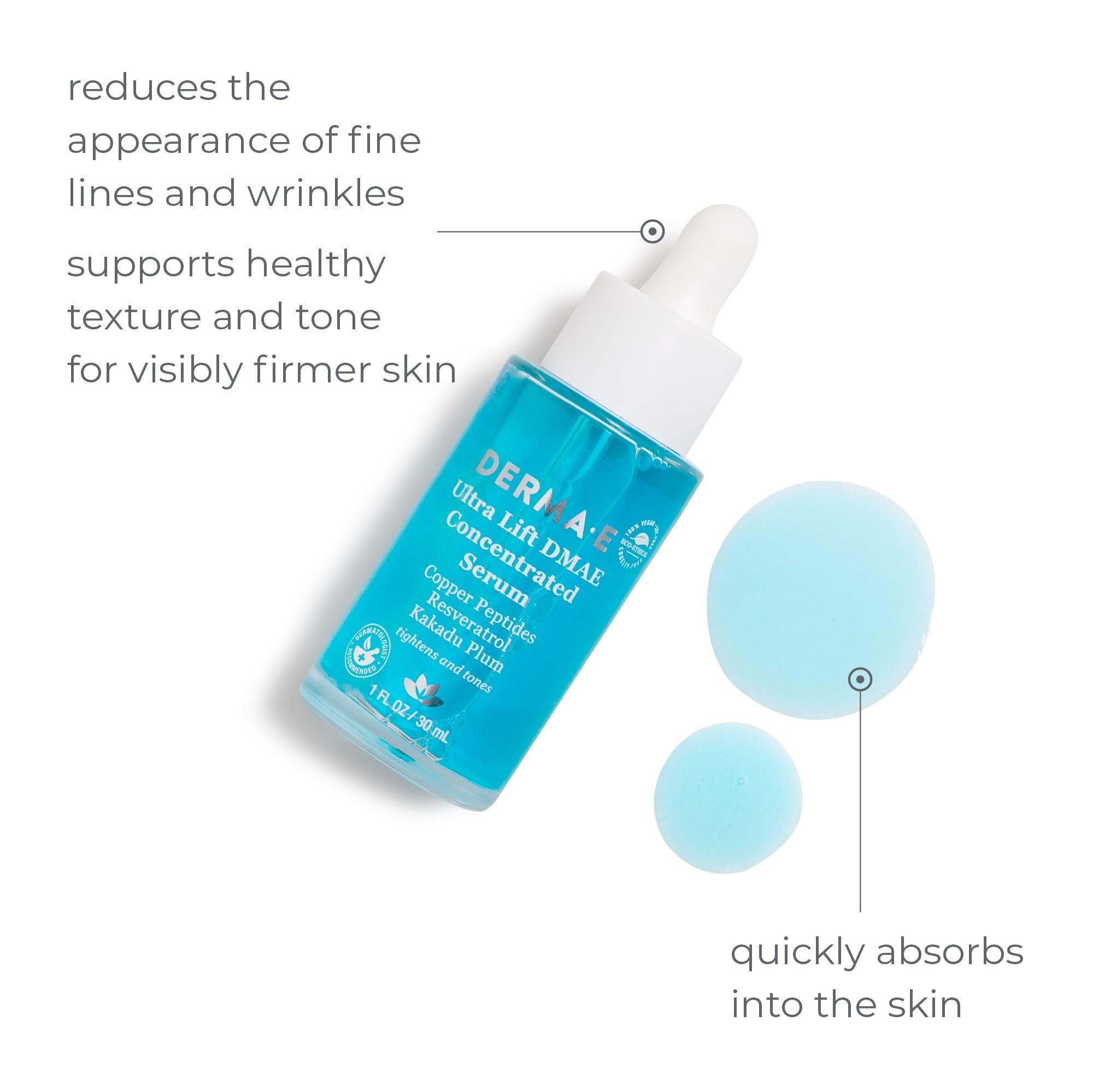 Application matin et soir du Derma E Ultra Lift sur le visage