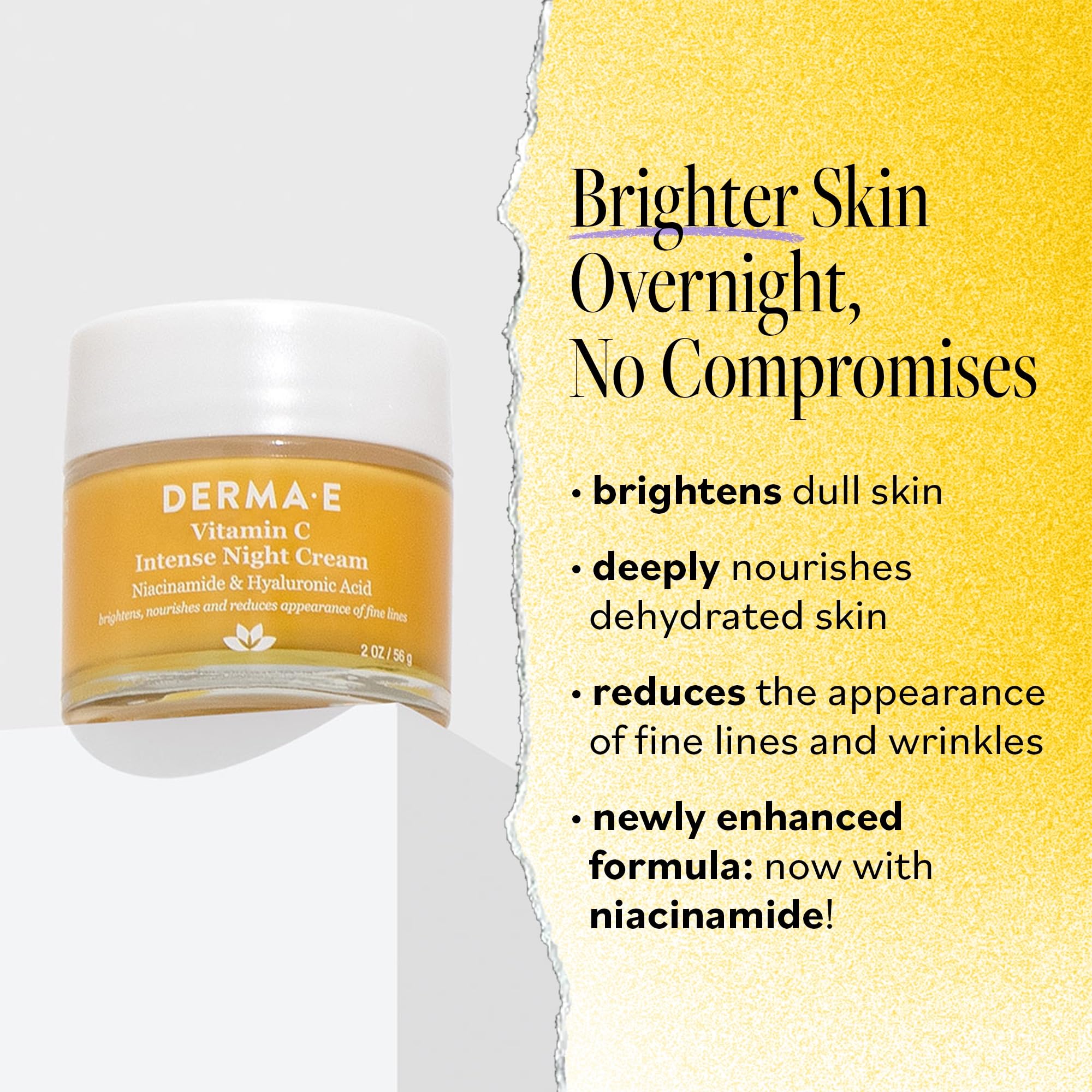 Texture riche de la crème DERMA E Vitamin C pour nourrir la peau