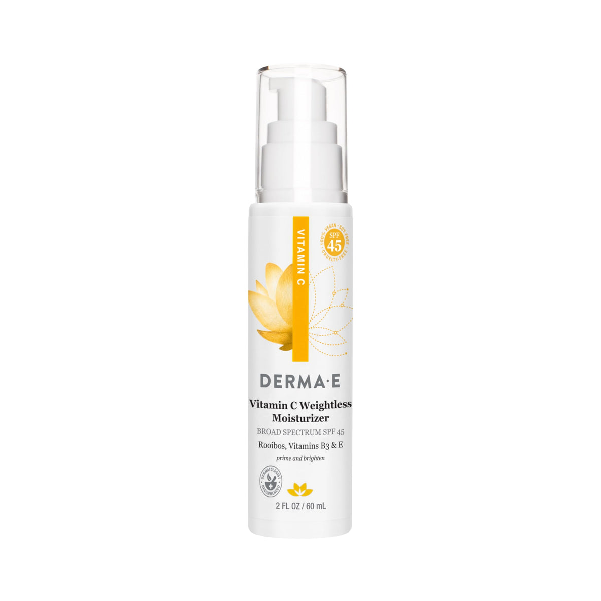Derma E Vitamine C Hydratant Léger SPF 45 pour peau lumineuse et protégée