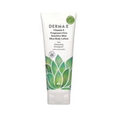 Derma E Vitamin E Lotion Corps sans parfum, hydratation durable pour peau sensible.