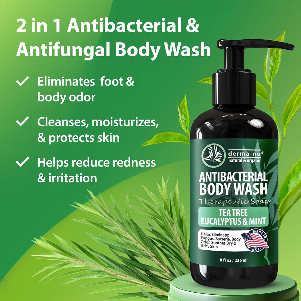Derma-Nu athlete-use body wash ideal for gym days.