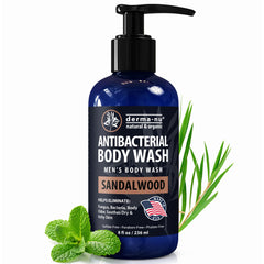 Derma-Nu Bouteille Homme Santal bois: fraîcheur masculine durable après la douche.