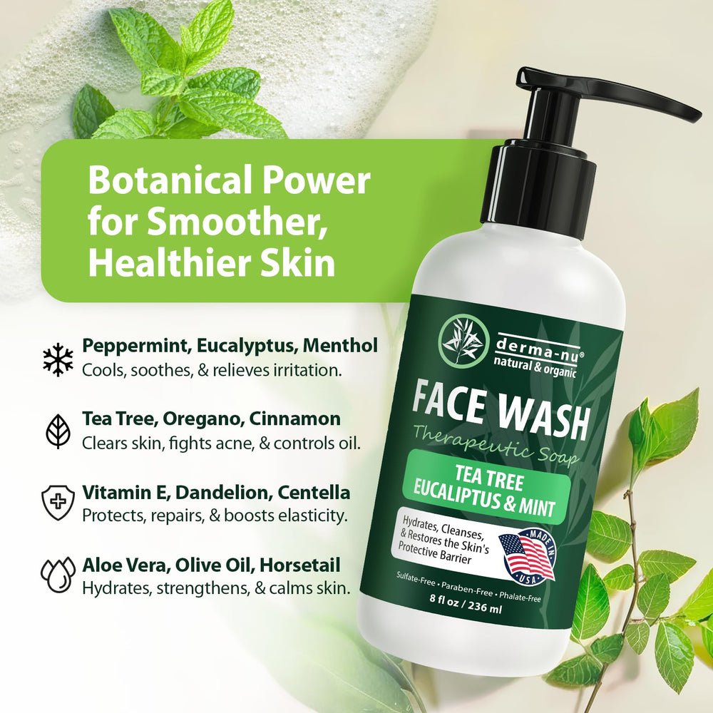 Derma-Nu Gentle Face Wash foamy lather ready for daily use