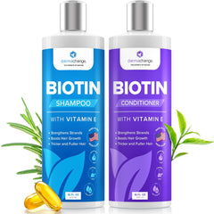 DermaChange Shampoing Biotine – bouteille: impression de densité et volume possibles.