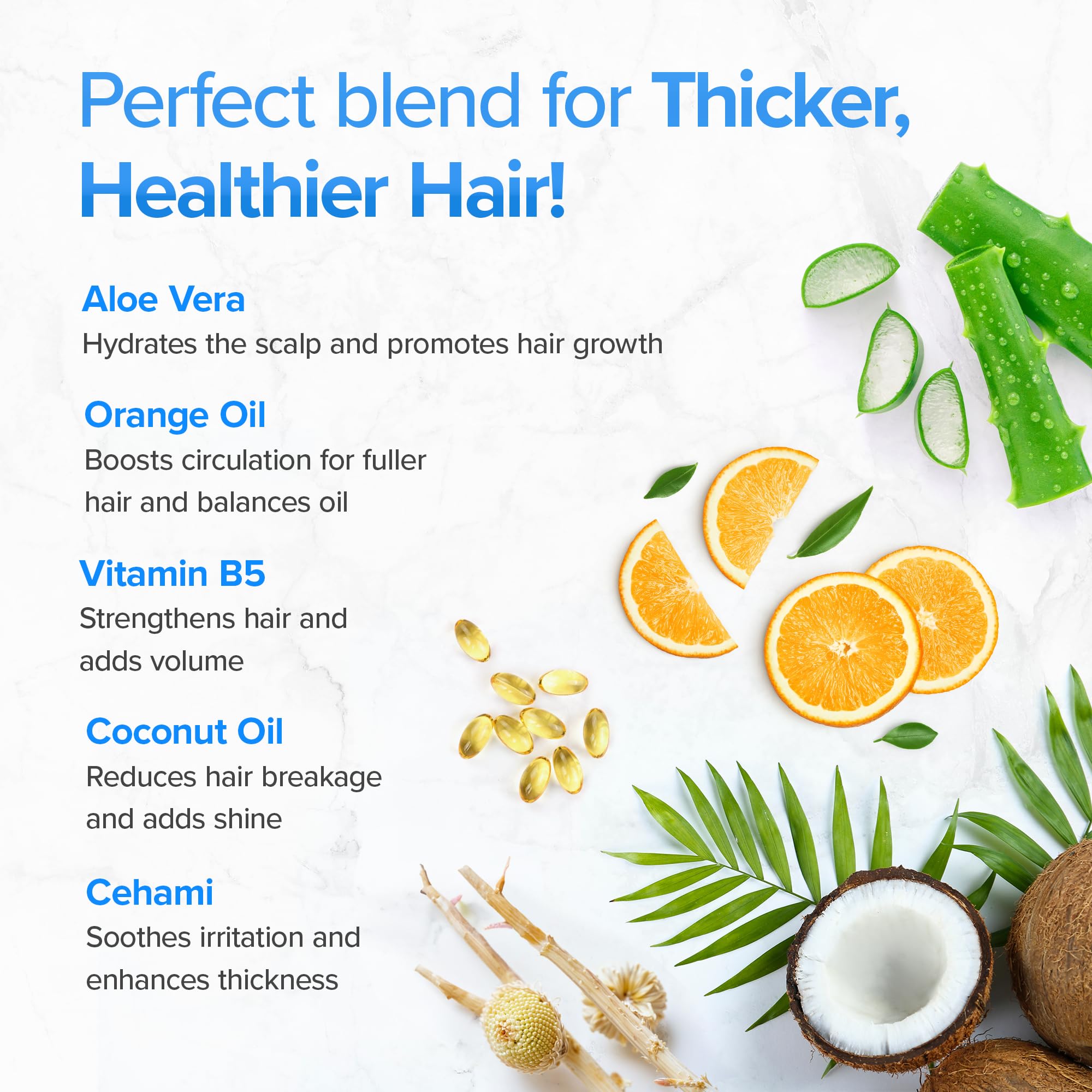 DermaChange Shampoo, ingrédients aloe vera et huile de coco, soin naturel pour cuir chevelu sain.