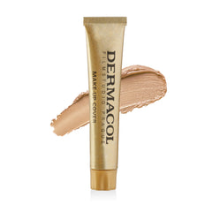 Bouteille Dermacol – fond de teint waterproof assure une tenue longue durée.
