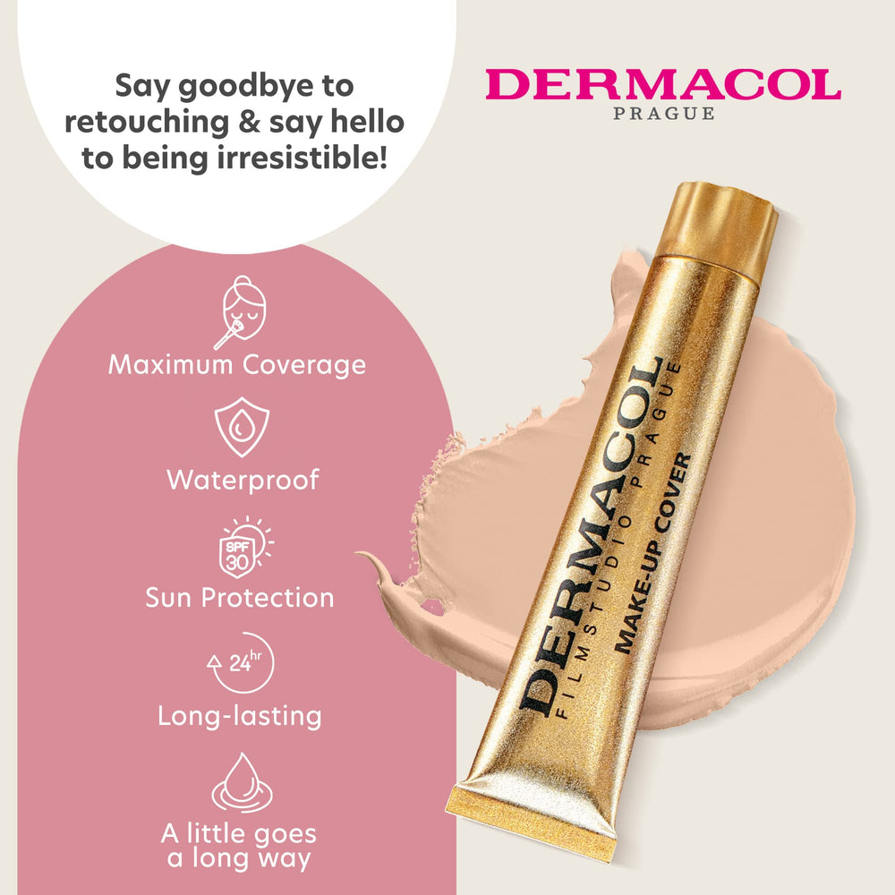 Dermacol couvre imperfections, taches et cicatrices pour un teint homogène.