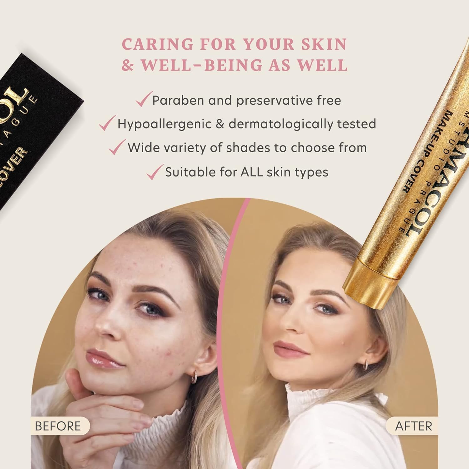 Dermacol teint-longue-duree non-transfer: maquillage qui tient toute la journée.