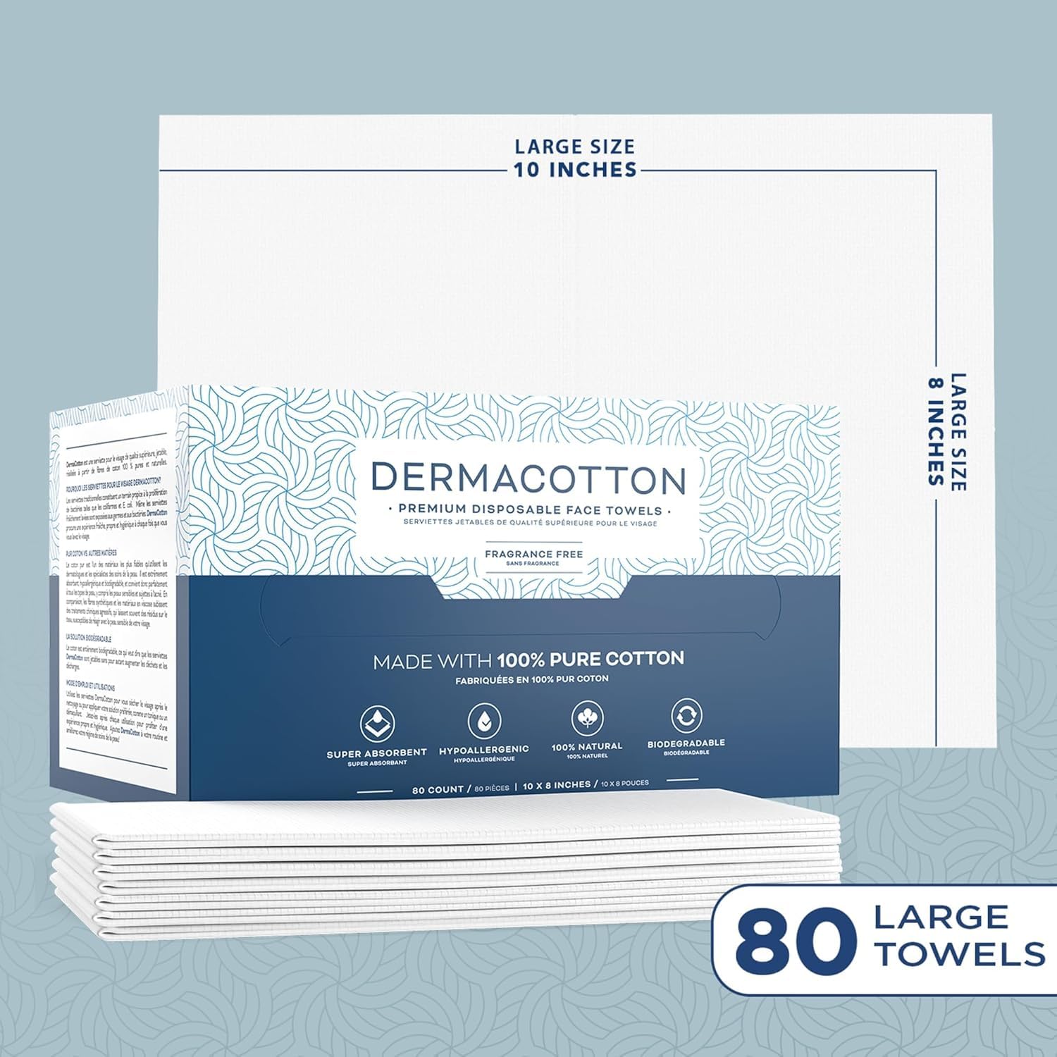 Emballage Dermacotton écologique et biodégradable, choix durable.