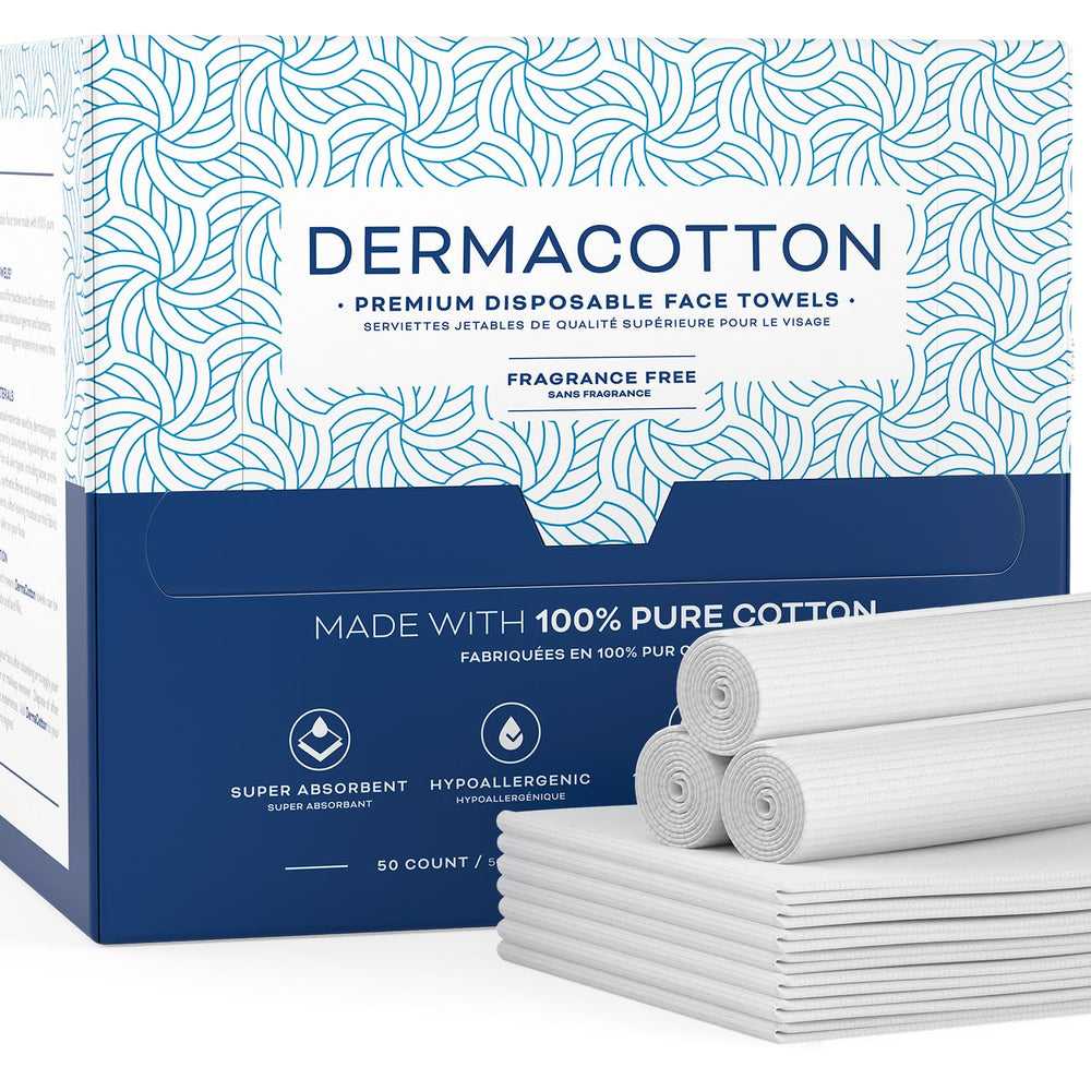 Dermacotton emballage XL, lingettes visage pratiques pour routine propre