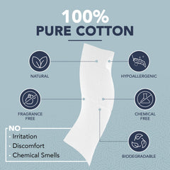 Dermacotton serviettes visage hypoallergéniques, douceur adaptée aux peaux sensibles.
