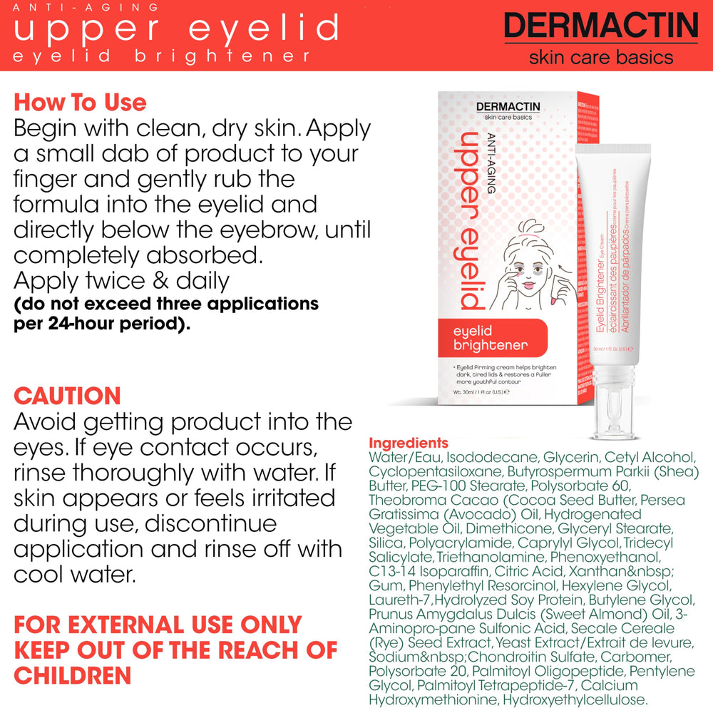 Dermactin Crème paupiere superieures — regard éveillé après l’application en douceur.
