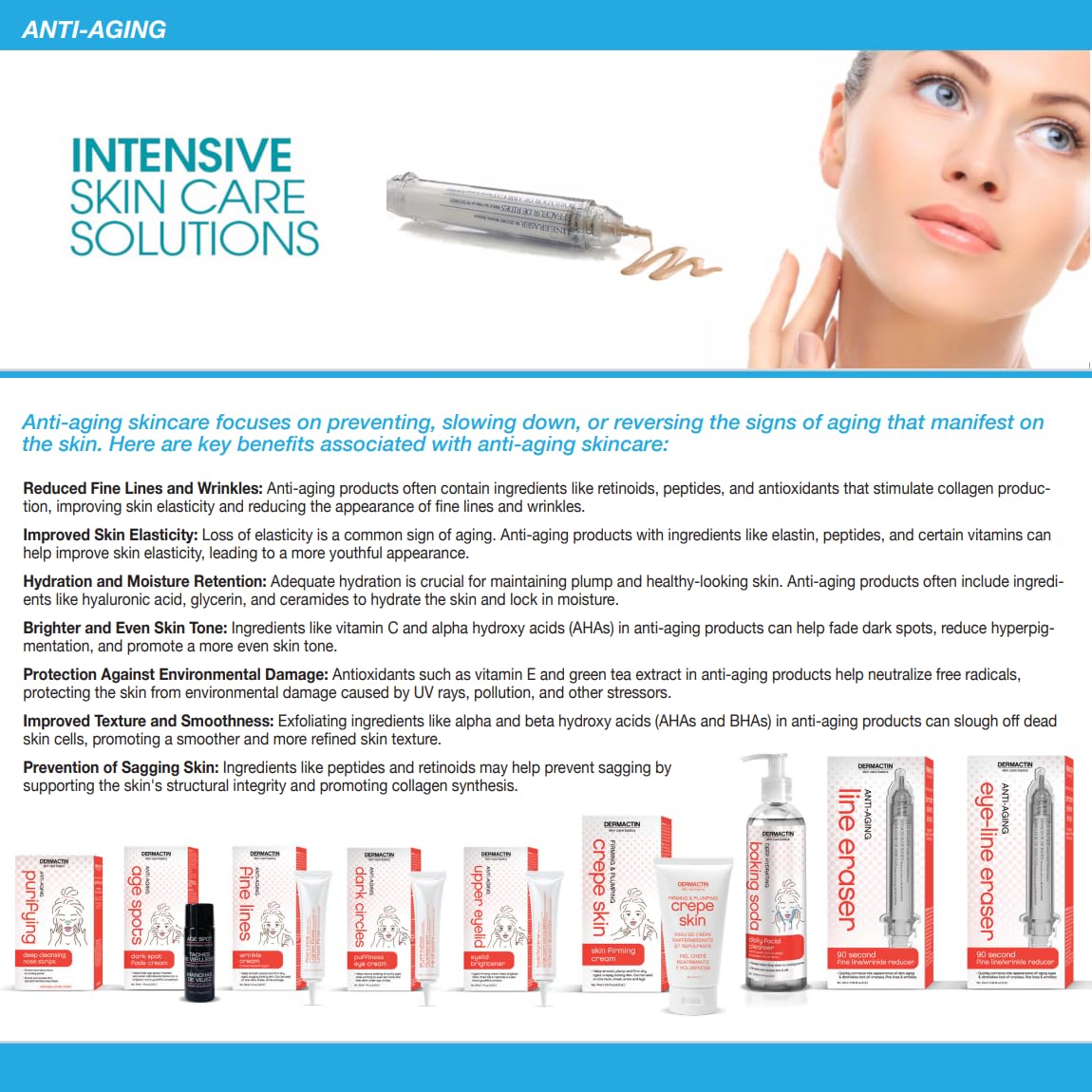 Dermactin Crème paupiere superieures — aide potentielle à raffermir le contour des yeux.