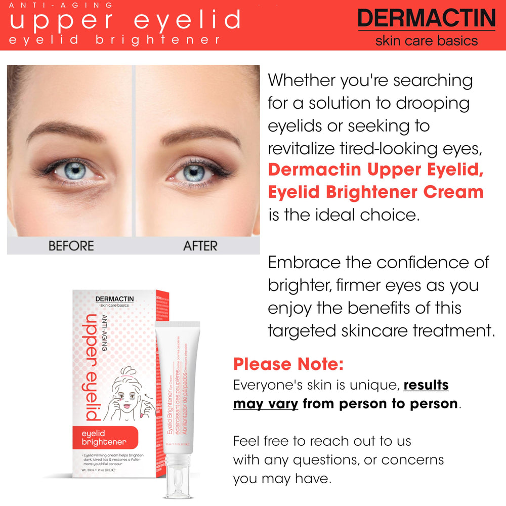 Dermactin Crème paupiere superieures — application douce autour des paupières sensibles pour le soin quotidien.