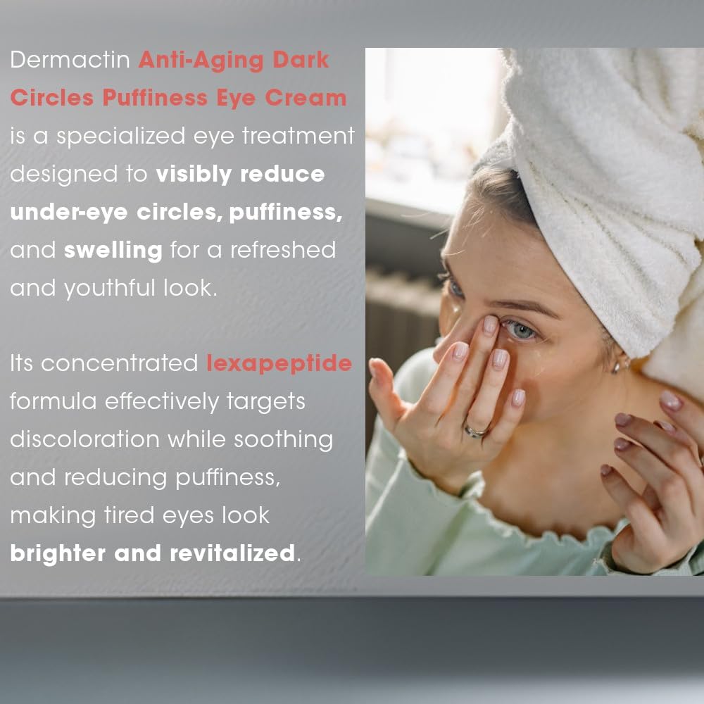 Dermactin crème yeux texture soyeuse, hydratation douce pour la peau délicate.