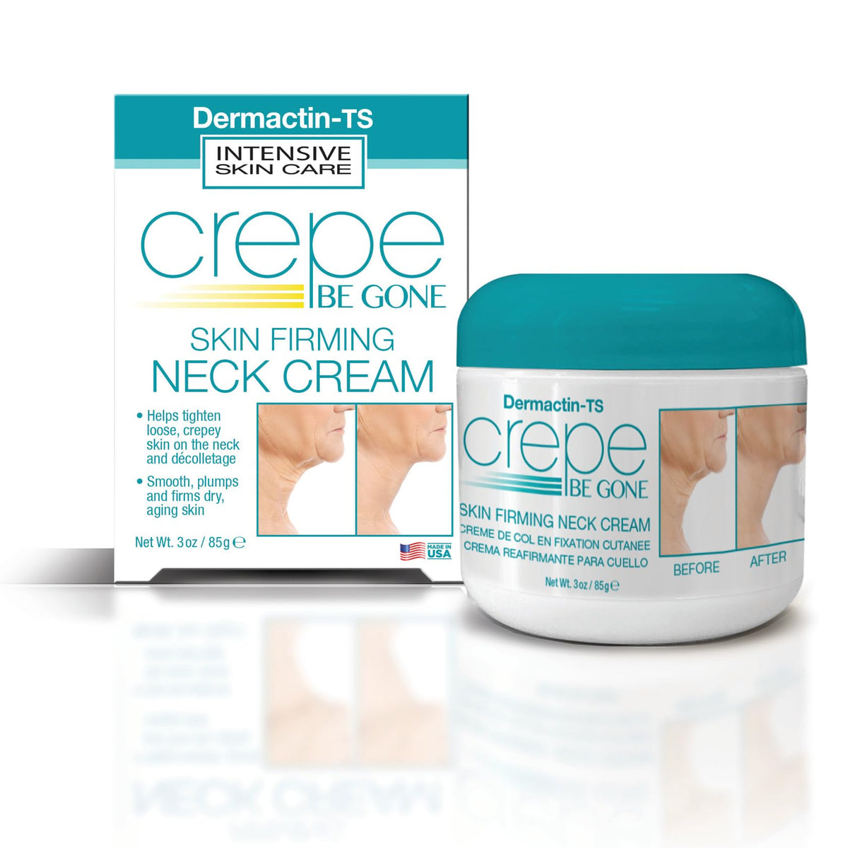 Dermactin Crepe Be Gone: pot crème cou, hydratation ciblée
