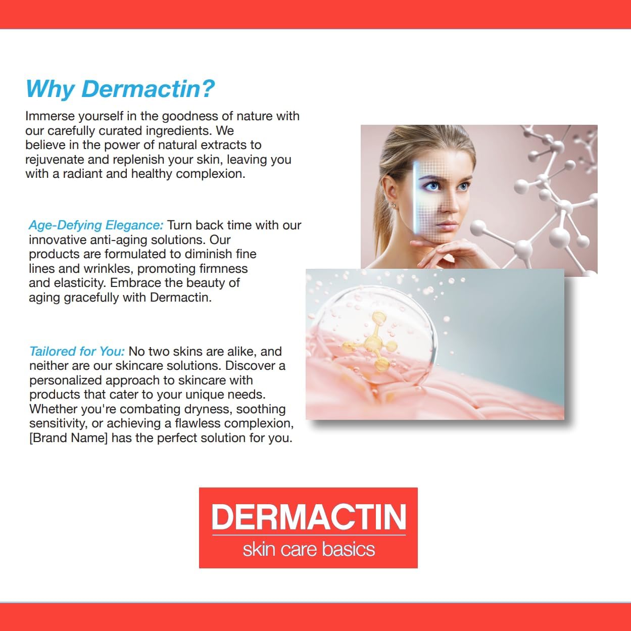 Dermactin utilisation quotidienne, solution douce pour les cernes et poches.