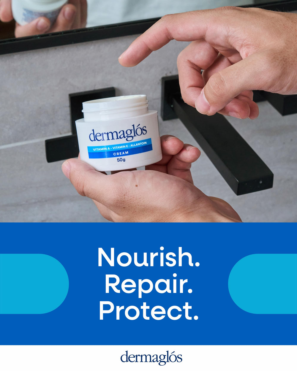Dermaglós Crème Utilisation Quotidienne : convient à la routine soin corps et visage.