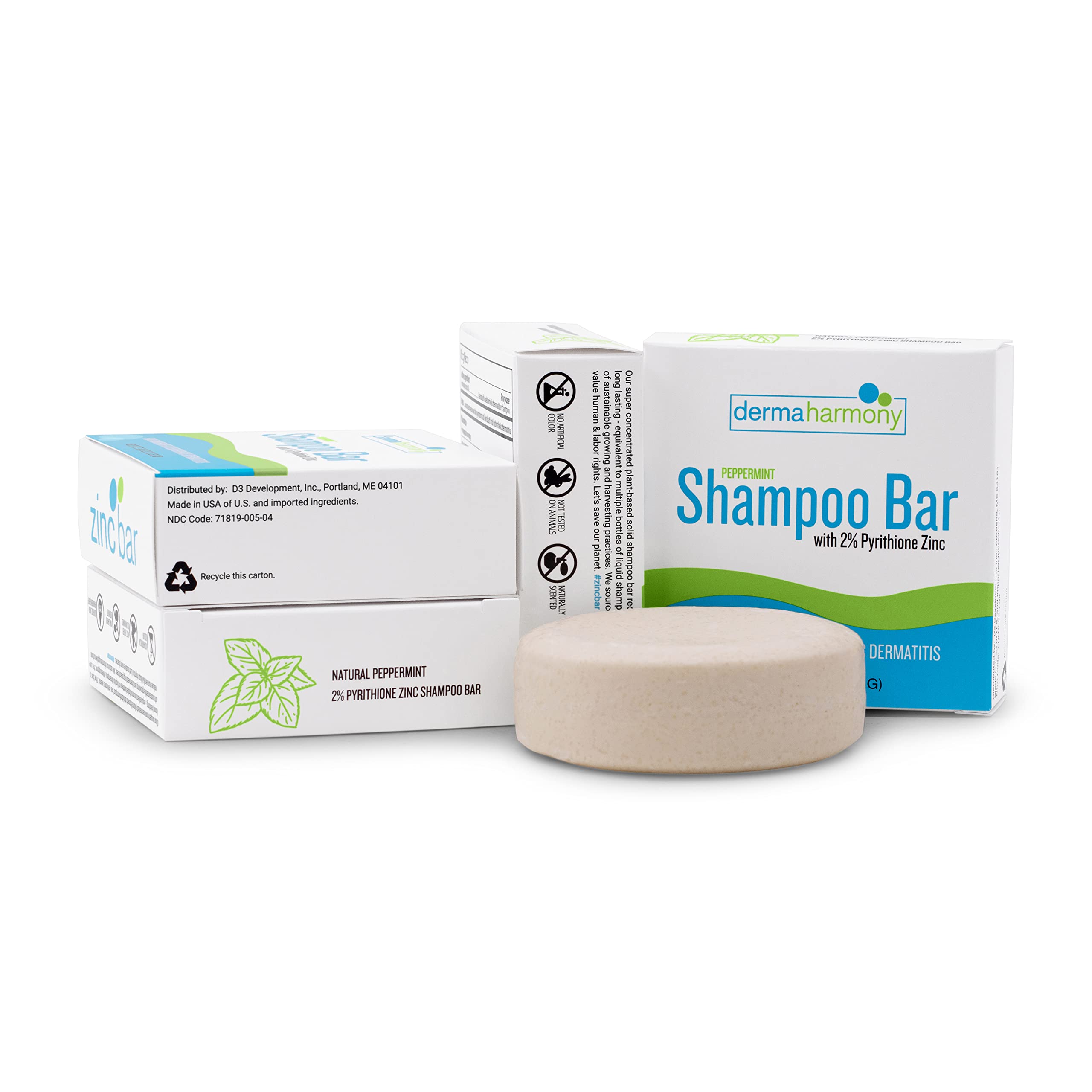 DermaHarmony barre-shampoing sans sulfates et naturelle