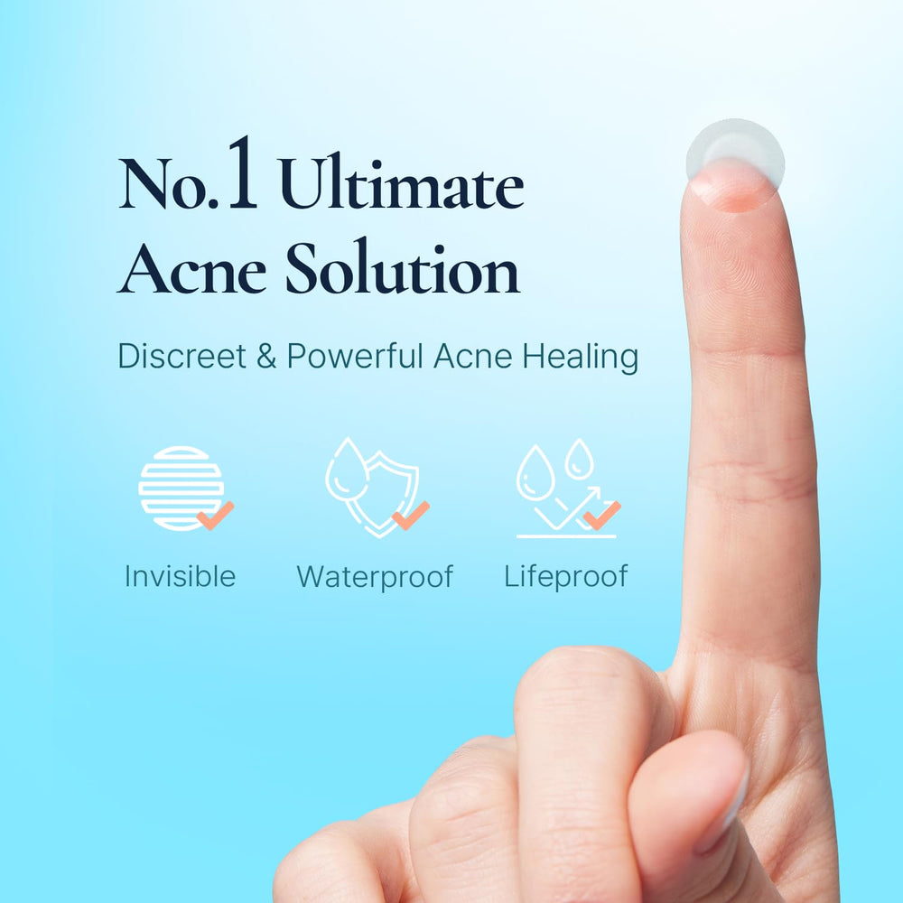 DERMAKR patch visage: application discrète qui se fond sur la peau.