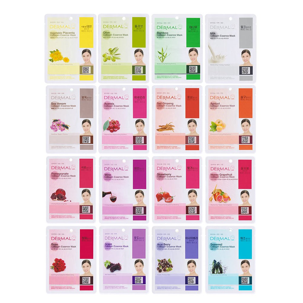 DERMAL Collagen Essence Sheet Mask collection for daily hydration and glow