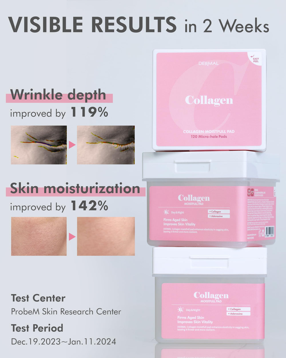 DERMAL Collagène Moistfull – tiges pour une application hygiénique.