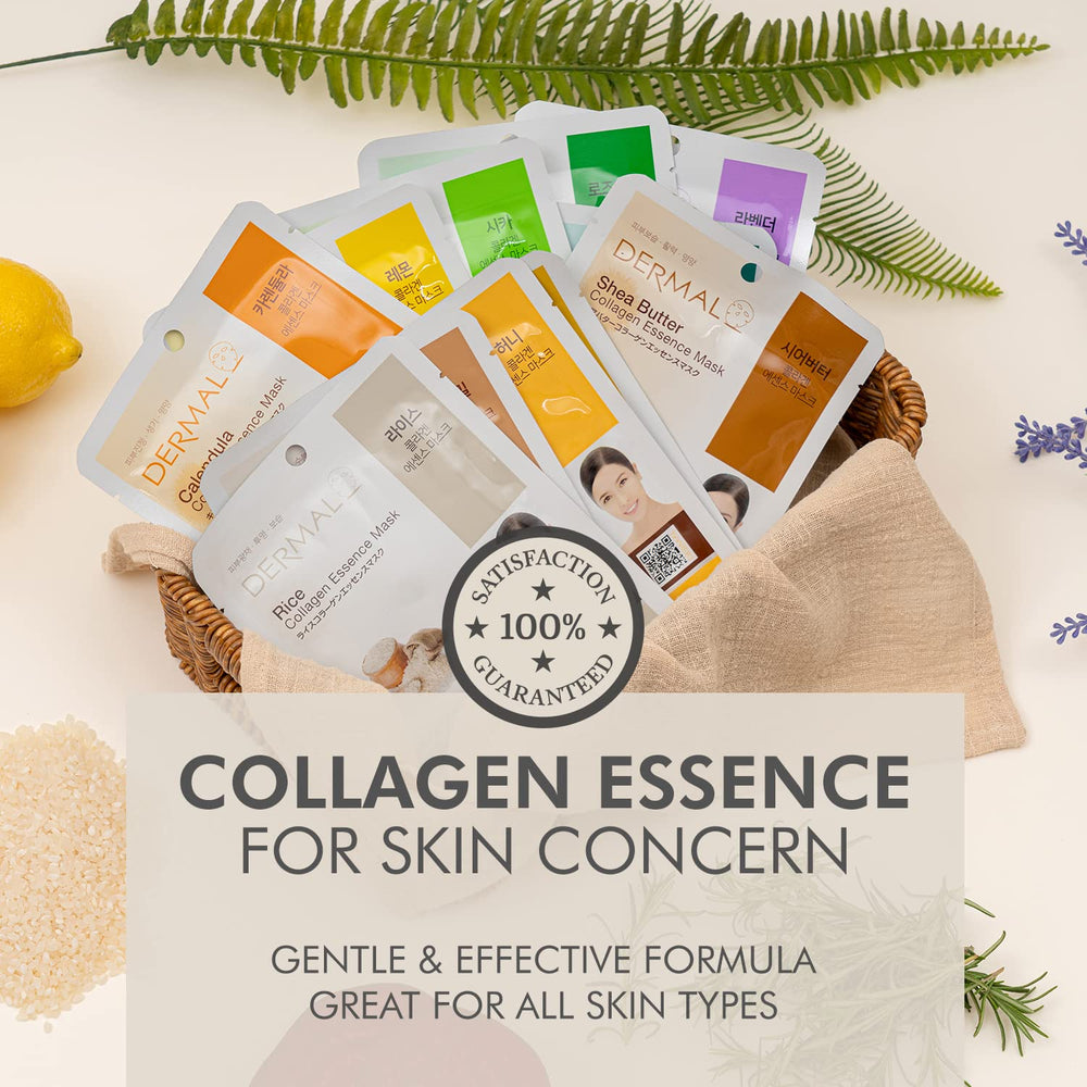 Dermal masque soin visage thé vert concombre apaisant