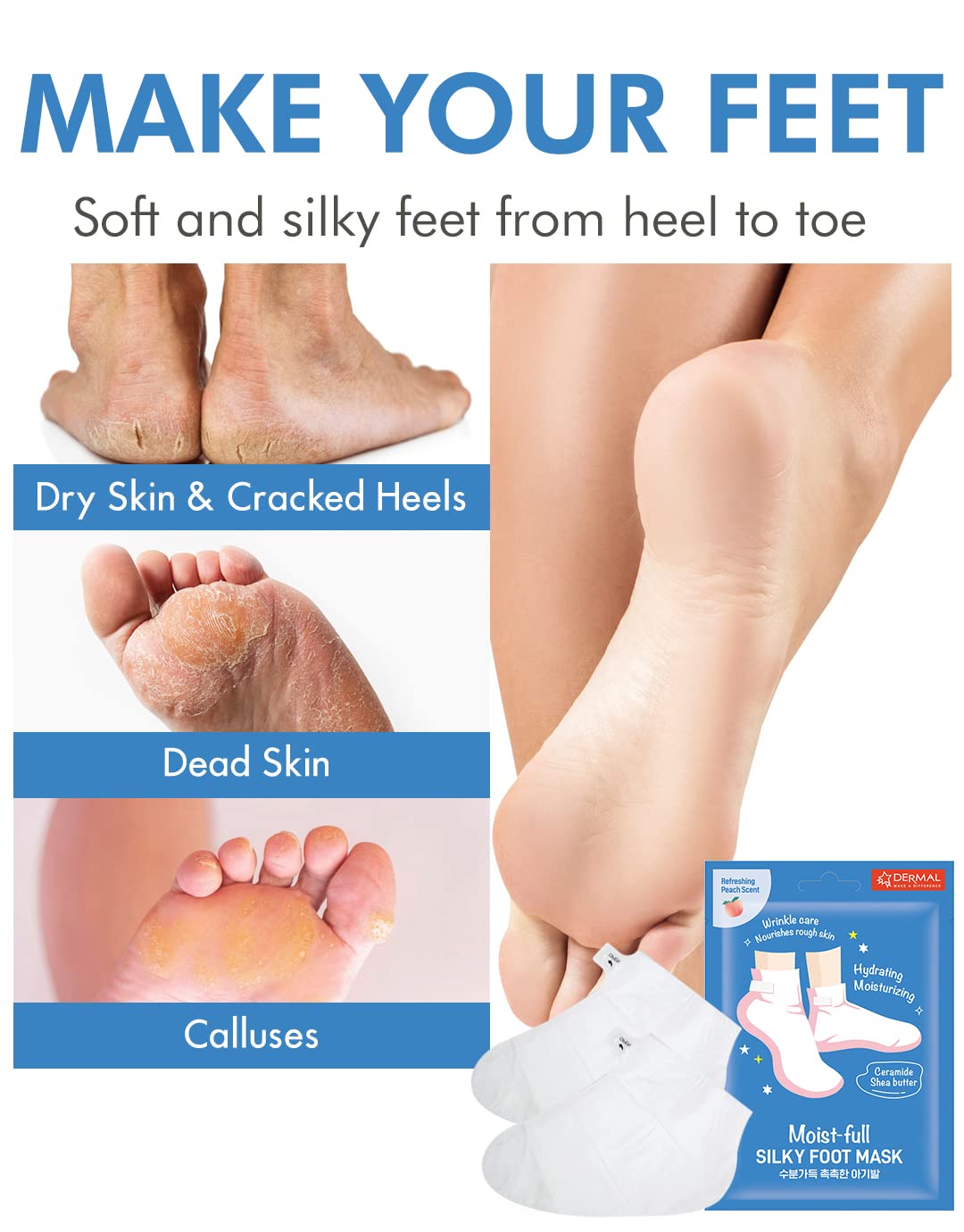 DERMAL Moistfull Silky Gants-Masques — soin nourrissant pour les mains.