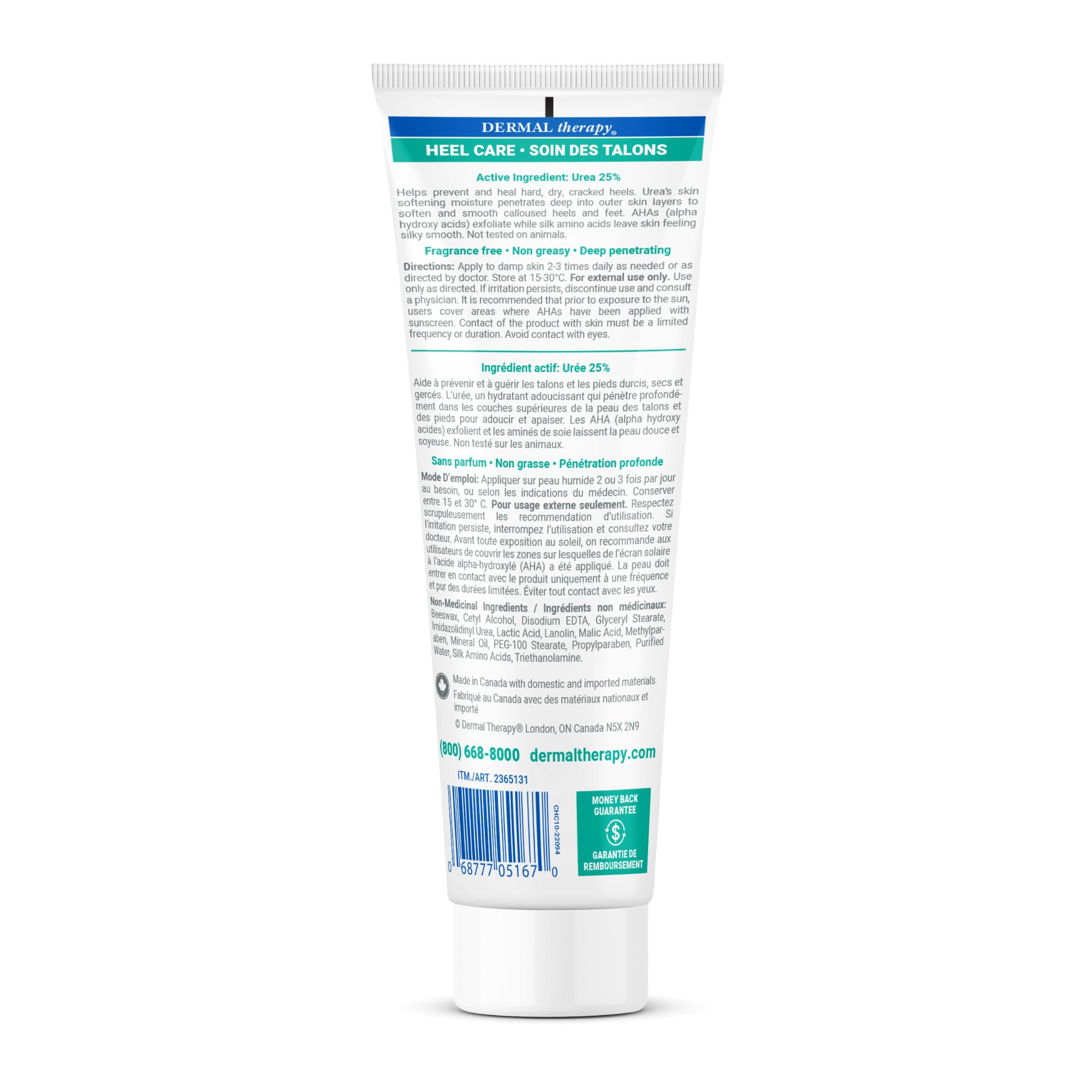Douceur durable avec Dermal Therapy Crème Pieds, confort tout au long de la journée.