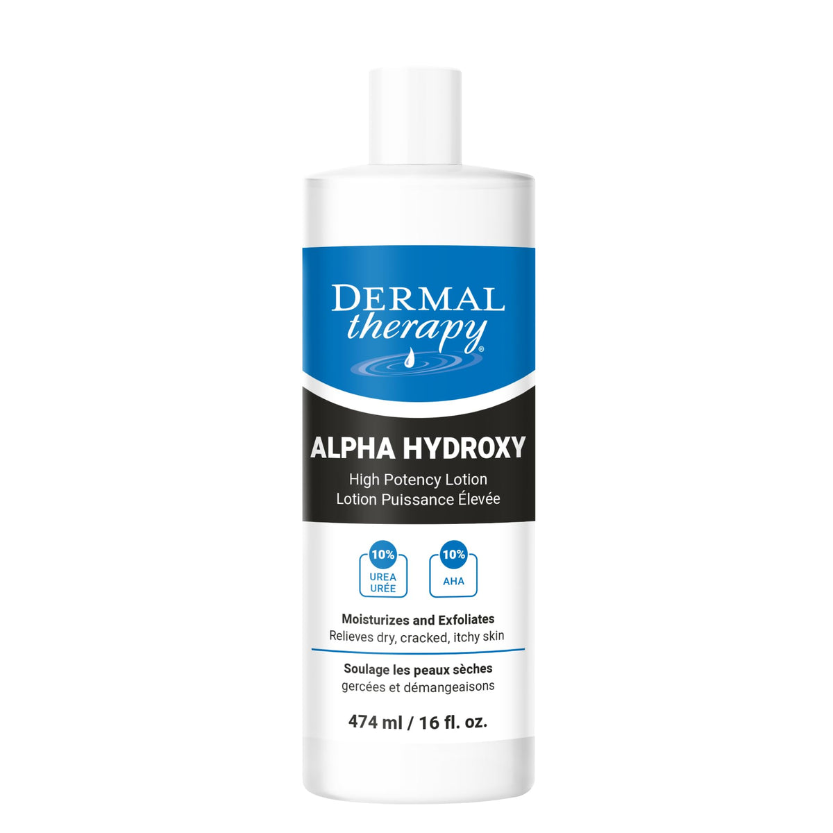 Dermal Therapy Alpha Hydroxy Lotion — absorption rapide pour peau sèche et rugueuse.