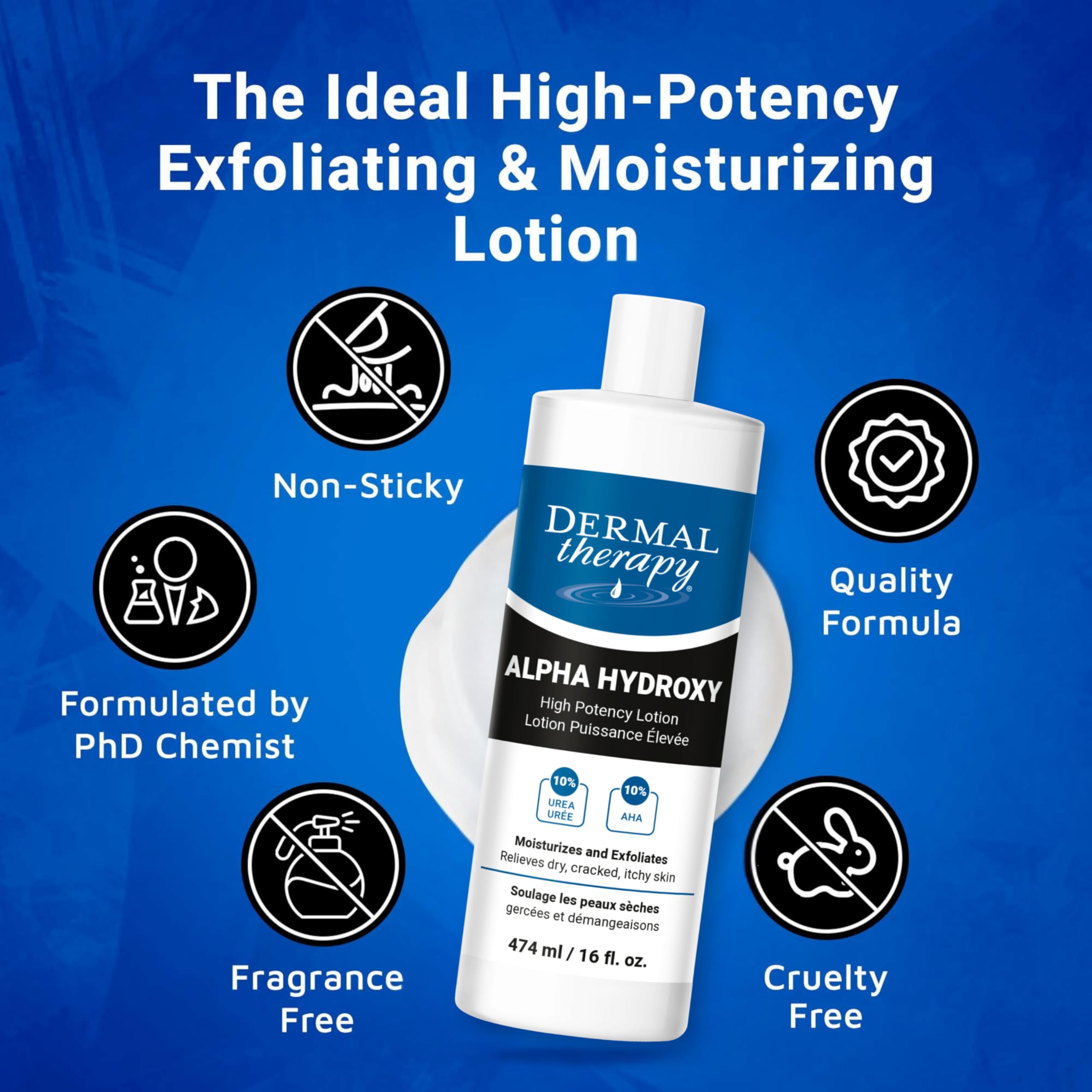 Dermal Therapy Alpha Hydroxy Lotion — soins des mains et des zones rugueuses.