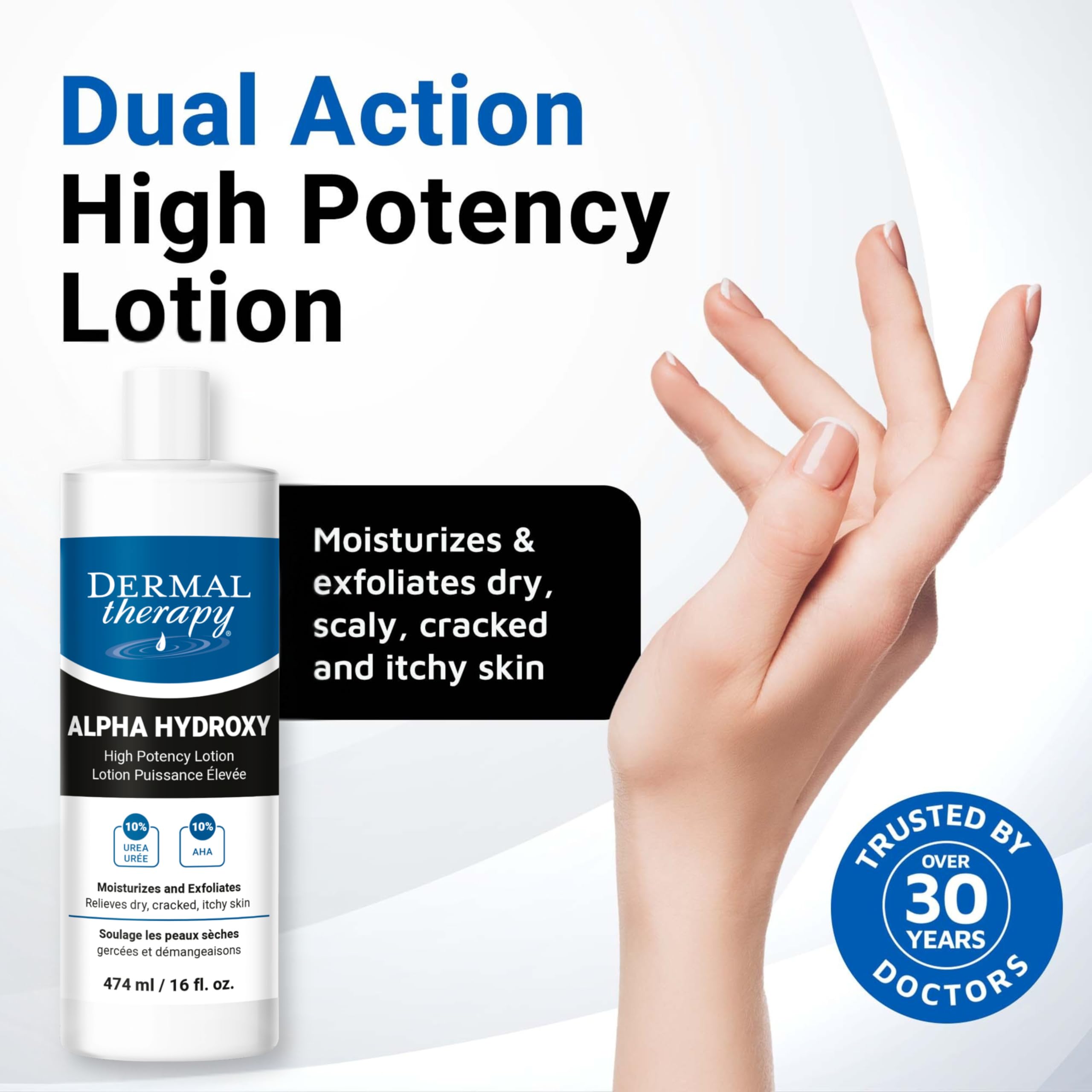 Dermal Therapy Alpha Hydroxy Lotion — sans parfum pour une routine douce.