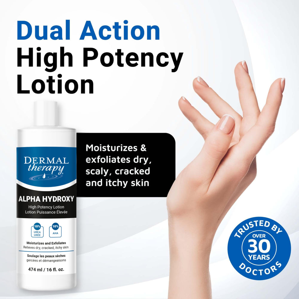 Dermal Therapy Alpha Hydroxy Lotion — sans parfum pour une routine douce.