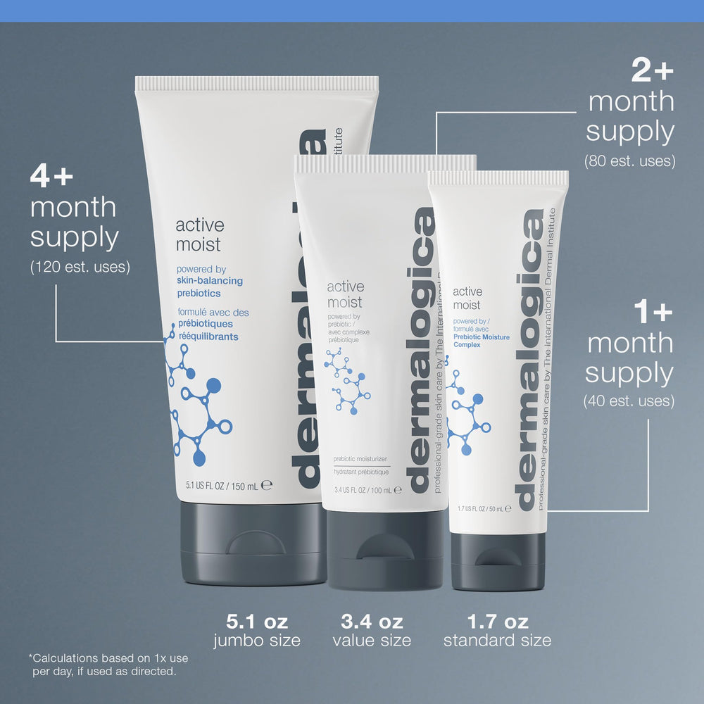 Application quotidienne facile avec Dermalogica Active Moist.