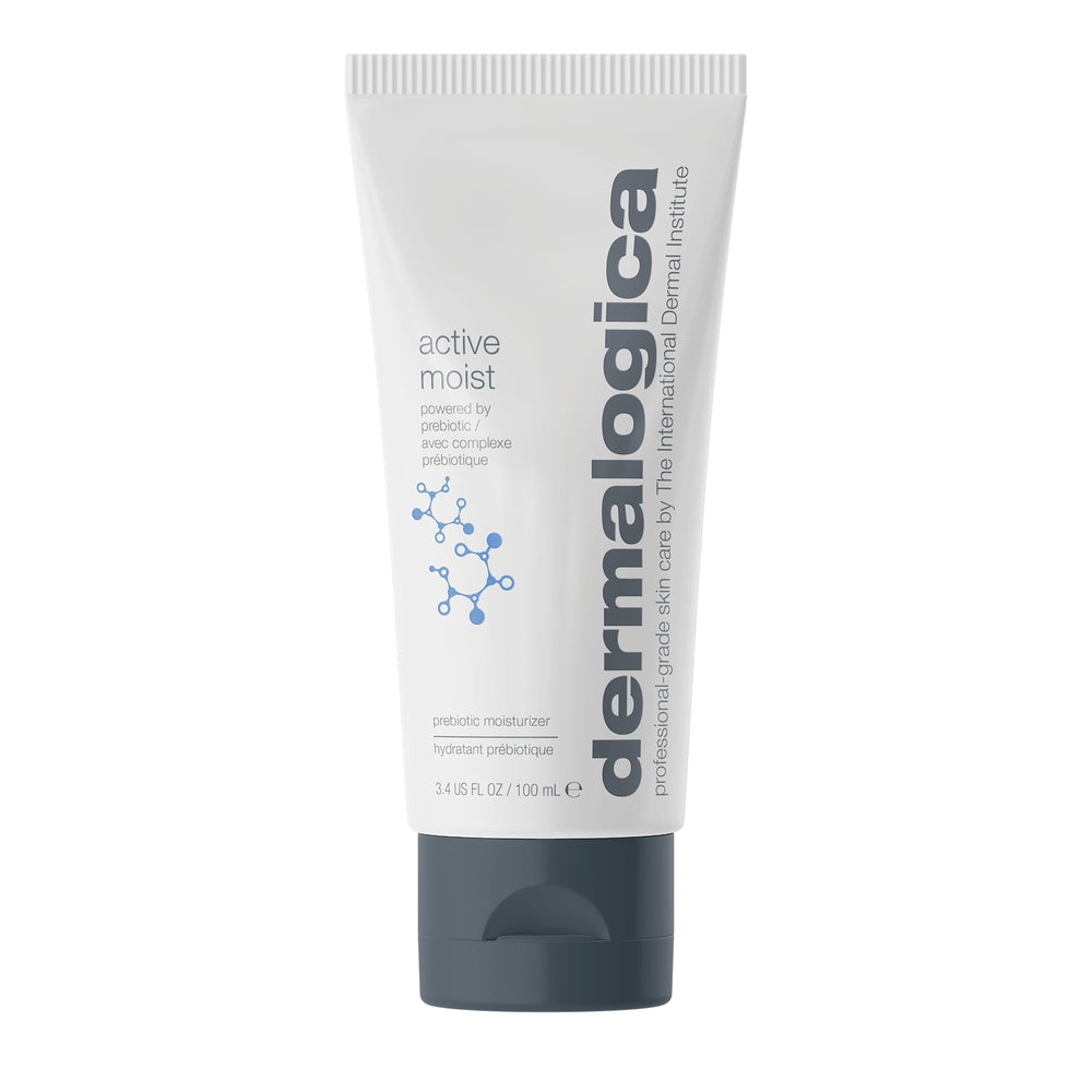 Dermalogica Active Moist : flacon transparent évoquant hydratation légère sans huile.